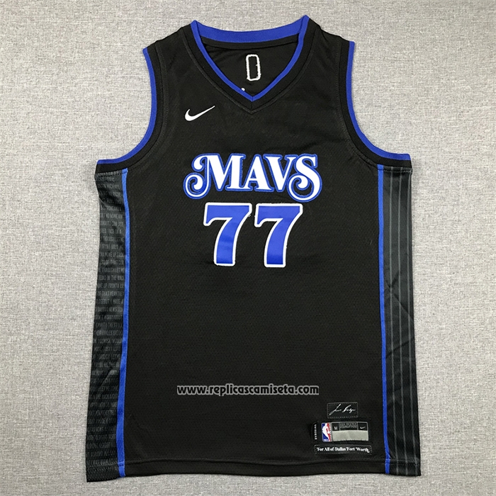 Camiseta Nino Dallas Mavericks Luka Doncic #77 Ciudad 2023-24 Azul